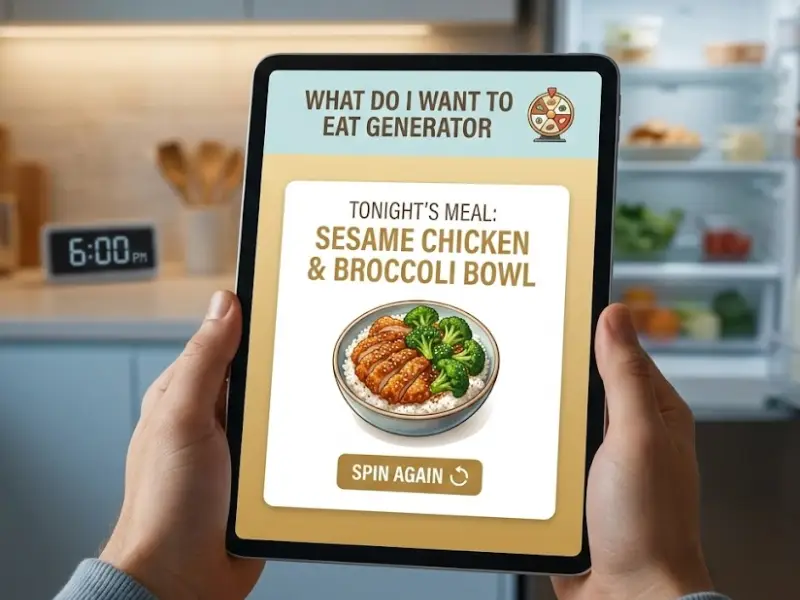 What Do I Want to Eat Generator - Solve Dinner Indecision